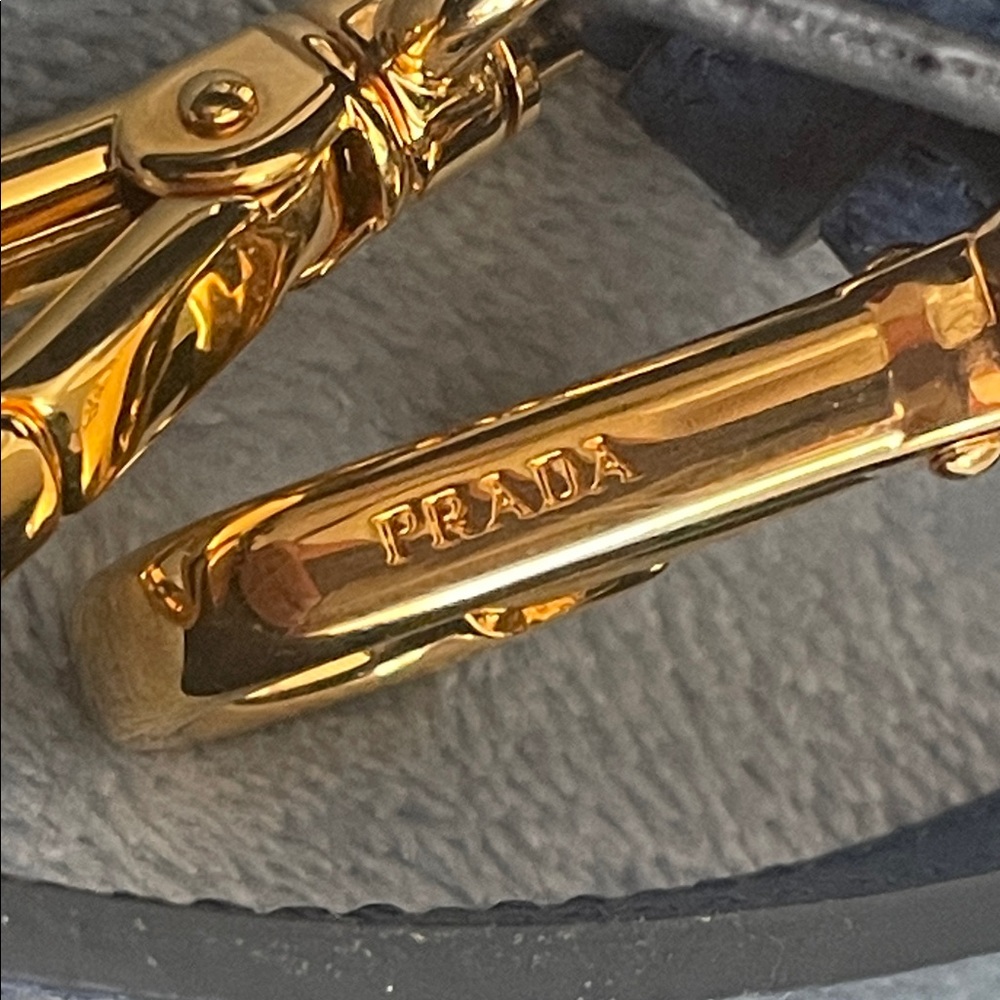 Prada Gold and Blue Accessory